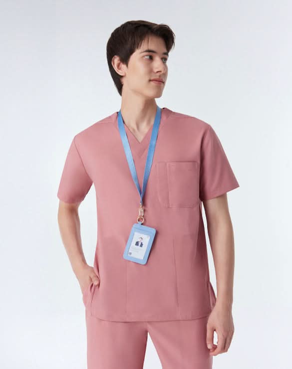 GQ Pro MED Premium Men Scrub Shirt - Breast Cancer