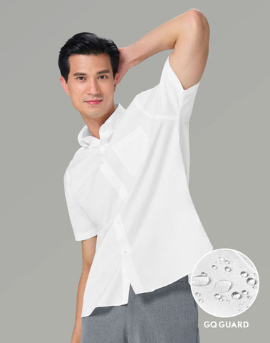 GQWhite™ Short Sleeve Shirt - White [GQlook]