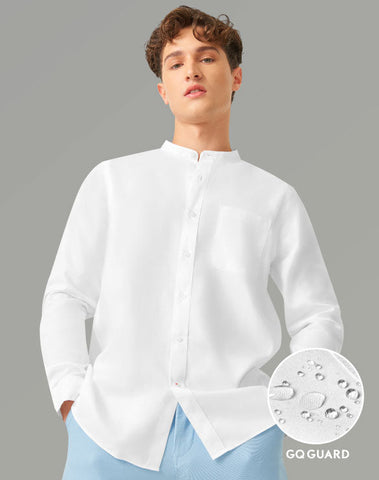 GQWhite™ Mandarin Collar Shirt [University]