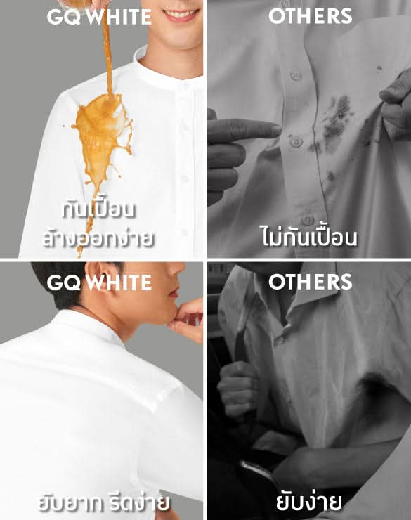 GQWhite™ Shirt - Mandarin Collar