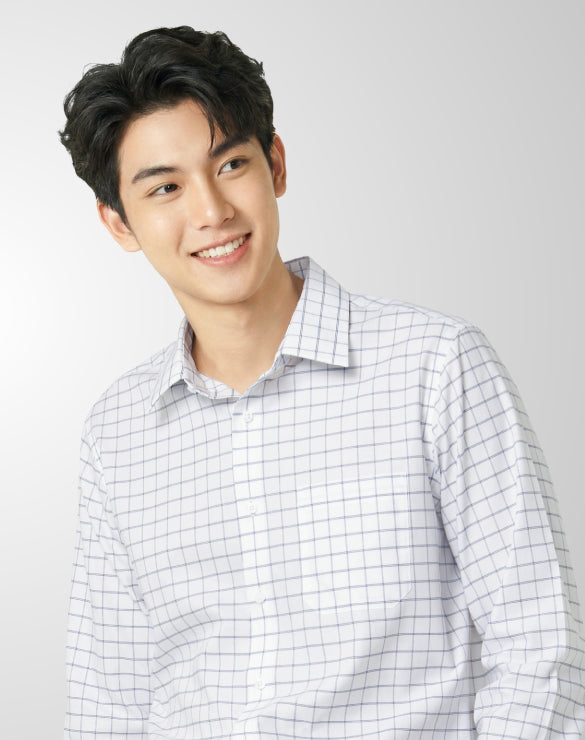 GQWhite™ Shirt - Grid Texture Collection