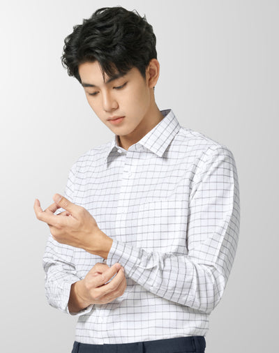 GQWhite™ Shirt - Grid Texture Collection