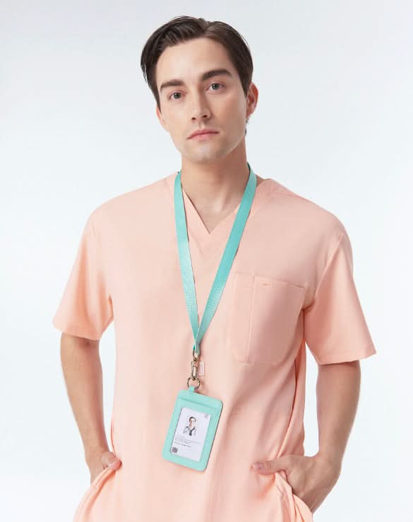 GQ Pro MED Premium Men Scrub Shirt - Breast Cancer