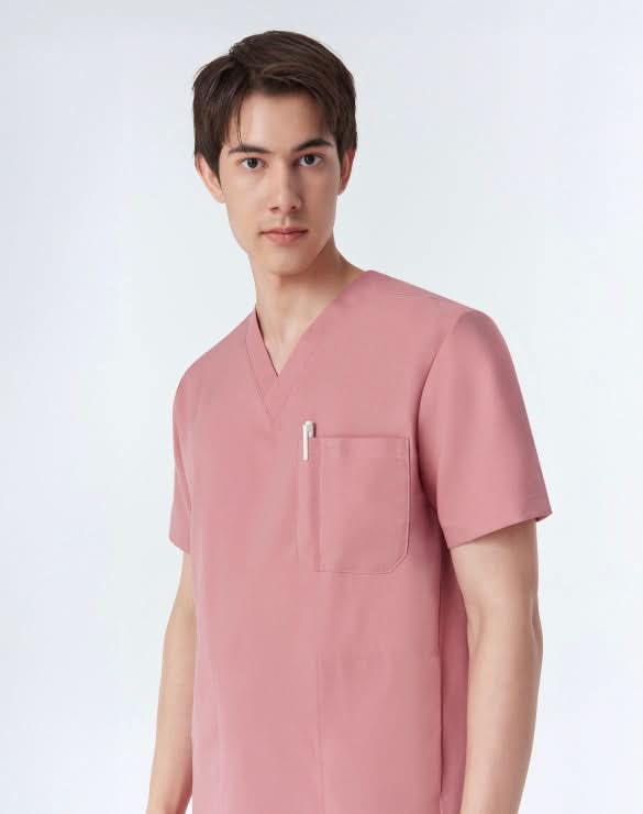 GQ Pro MED Premium Men Scrub Shirt - Breast Cancer