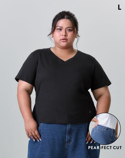 GQ Pear Size V-Neck T-Shirt