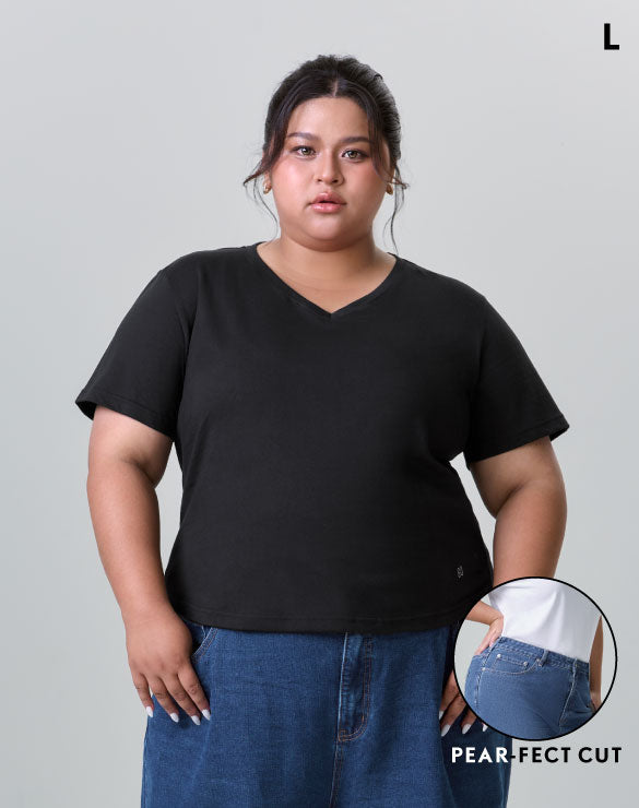 GQ Pear Size V-Neck T-Shirt