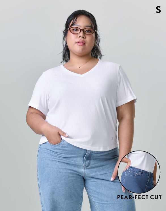 GQ Pear Size V-Neck T-Shirt