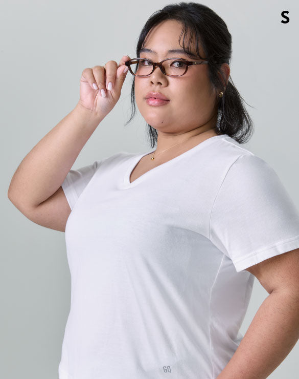 GQ Pear Size V-Neck T-Shirt