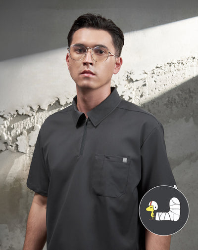 GQ Pro MED Men Scrub Polo [PEANUTS]