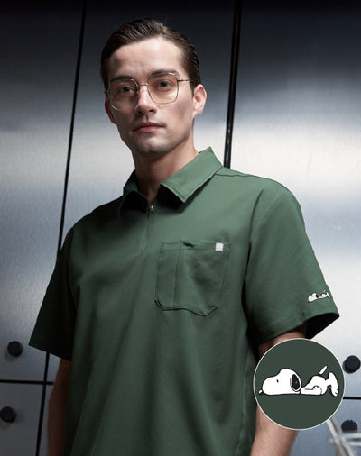 GQ Pro MED Men Scrub Polo [PEANUTS]