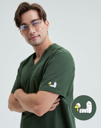 GQ Pro Med Men Scrub Shirt  (Premium) - PEANUTS™