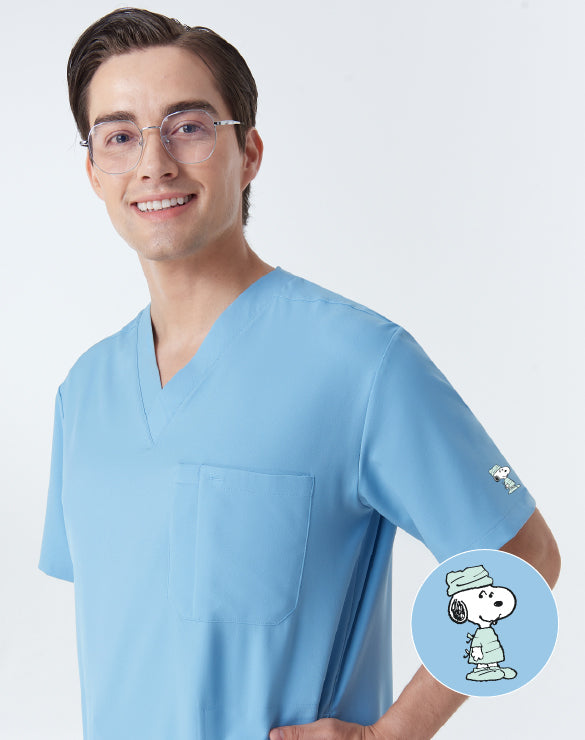 GQ Pro Med Men Scrub Shirt  (Premium) - PEANUTS™