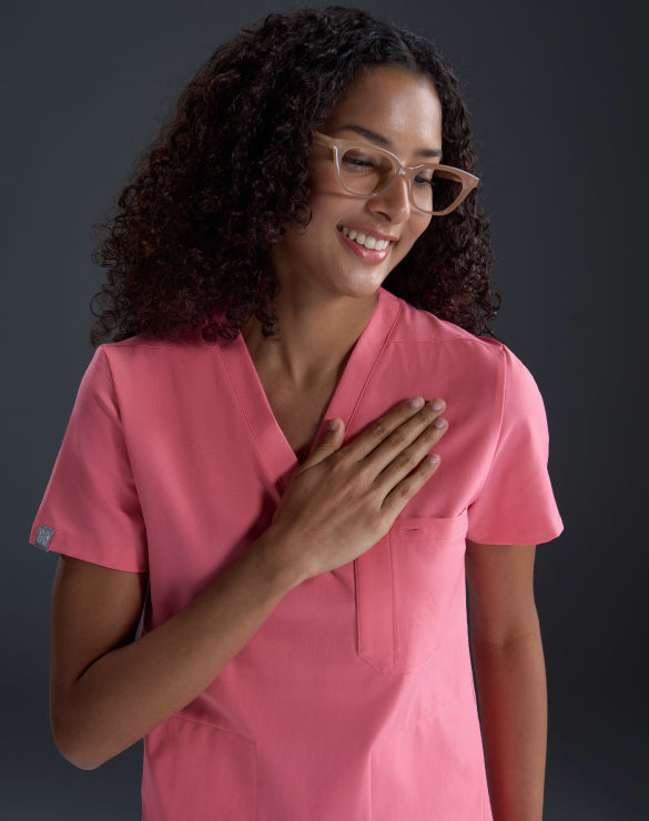 GQ Pro MED Premium Scrub Shirt - Breast Cancer